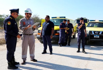  التأكد من الجاهزية العامة للطوارئ خلال التمرين الوطني لحادث تسرب غاز "روافد البحرين"