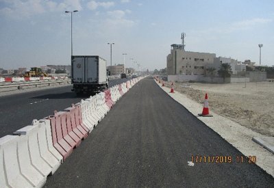 بدء إنشاء طرق بديلة لتحويلات المرور ضمن تطوير شارع الشيخ زايد