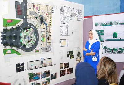 ابداعات متميزة لطلبة التصميم الداخلي بالجامعة الأهلية