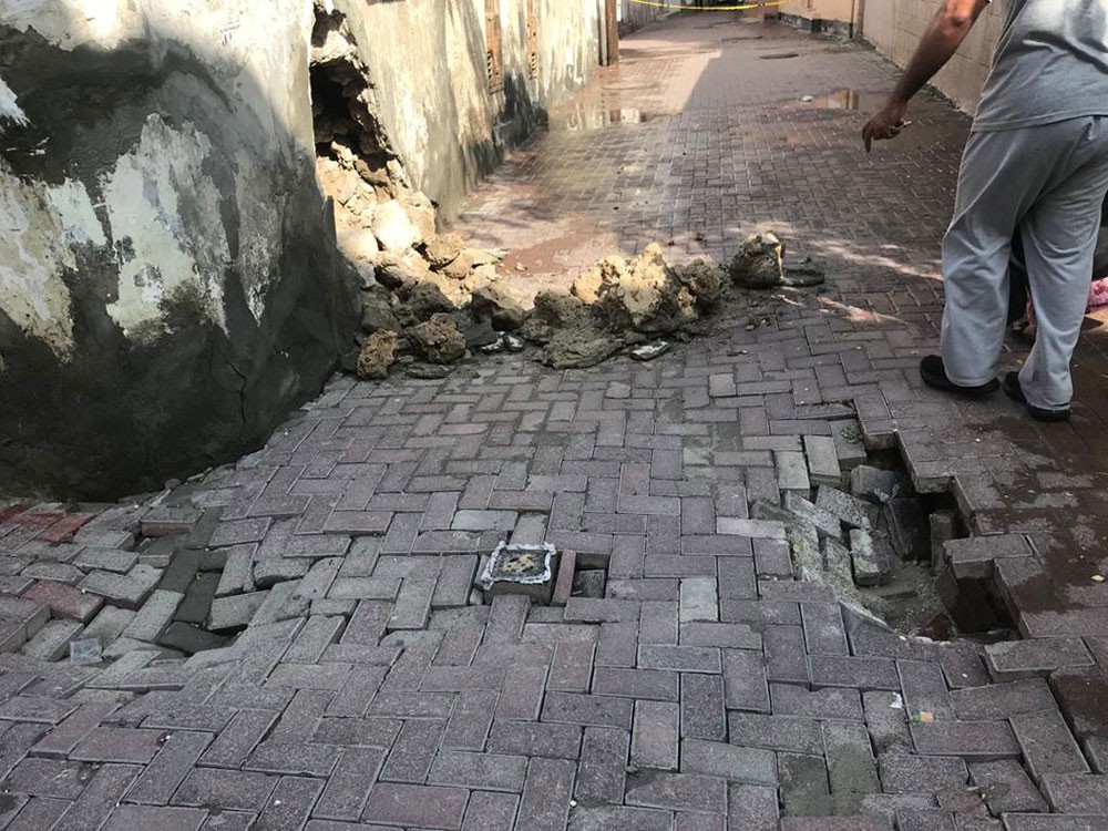 المرباطي: كارثة تواجه مجمع 213 بالمحرق وانهيار منزل وإخلاء 5 مباني
