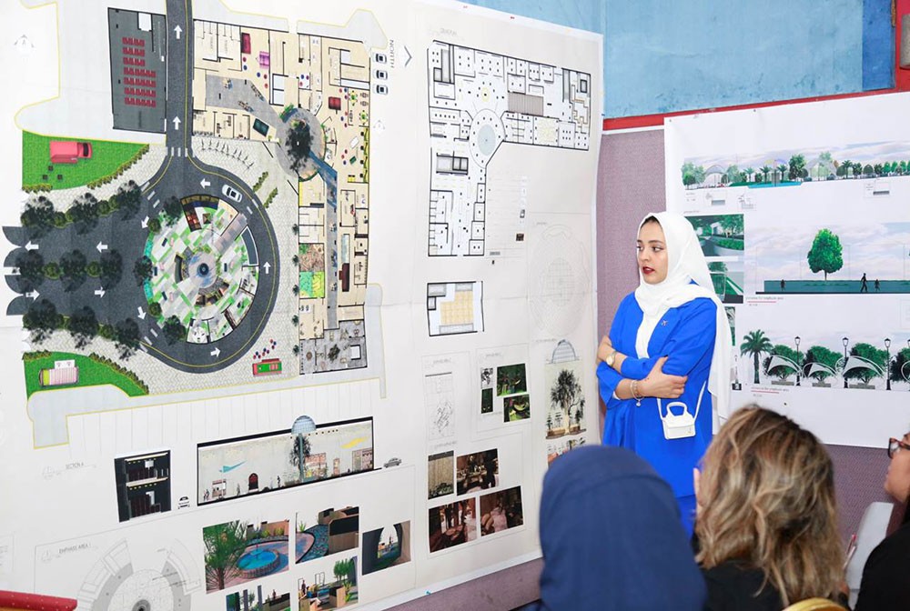 ابداعات متميزة لطلبة التصميم الداخلي بالجامعة الأهلية