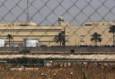  انتشار أمني حول السفارة الأميركية في بغداد بعد سقوط قذيفتين 