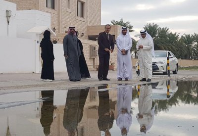  فريق من المحافظة الجنوبية ووزارة الأشغال يتفقد قريتي عسكر والدور 