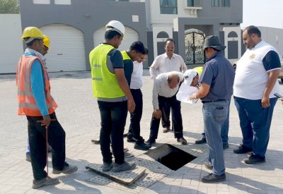 (الأشغال) تنتهي من تنفيذ مشروع إنشاء تصريف مياه الأمطار بمجمع 924 في وادي السيل