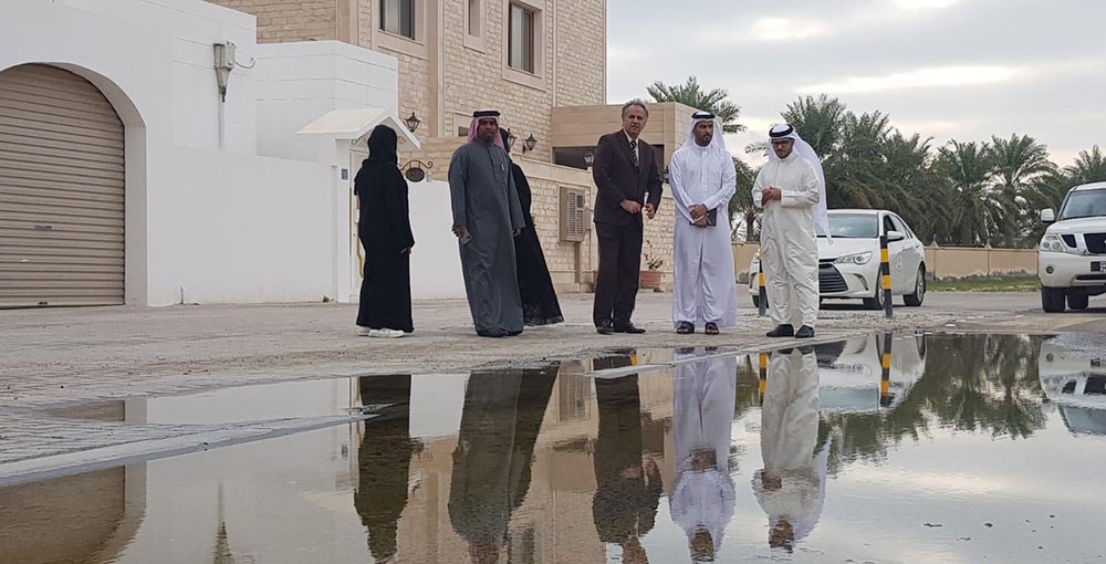  فريق من المحافظة الجنوبية ووزارة الأشغال يتفقد قريتي عسكر والدور 