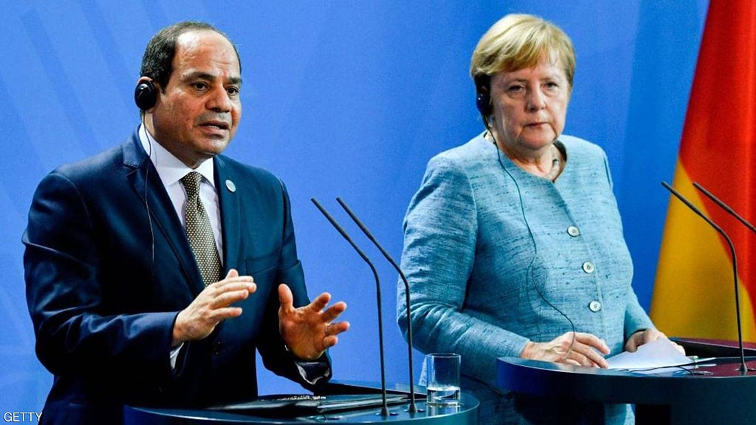  السيسي وميركل يدعمان الحل السياسي بليبيا ويرفضان "التدخلات" 