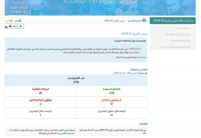 تحديث الحالات القائمة والسليمة من فيروس كورونا على موقع وزارة الصحة بصورة دورية مستمرة