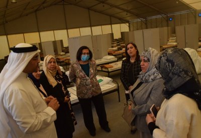 وزيرة الصحة تتفقد المستشفى الميداني الذي خصص للمرضى القادمين من مختلف الدول المتفشي فيها الفيروس