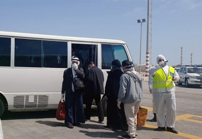77 مصاب بفايروس كورونا من  بين 165 مواطن تم إجلاءهم من إيران 