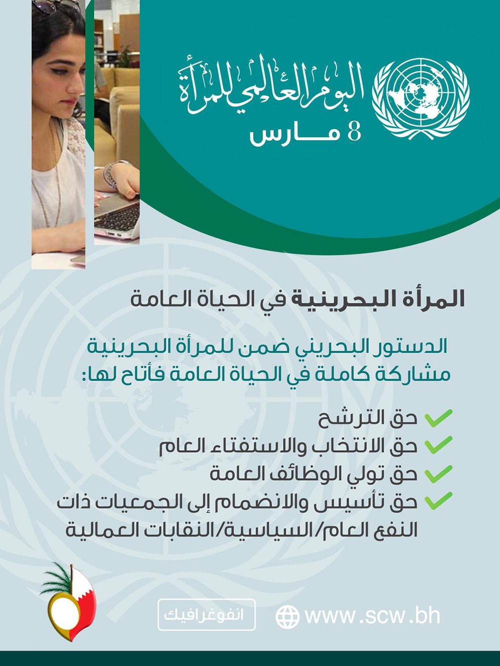 المجلس الأعلى للمرأة يصدر انفوغرافيك بمناسبة اليوم العالمي للمرأة