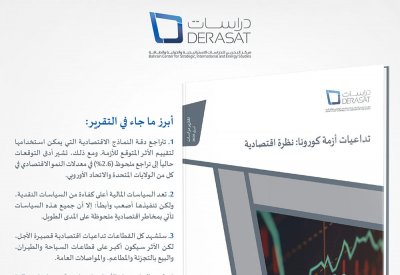 مركز دراسات يصدر تقريرا بعنوان (تداعيات أزمة الكورونا: نظرة اقتصادية)