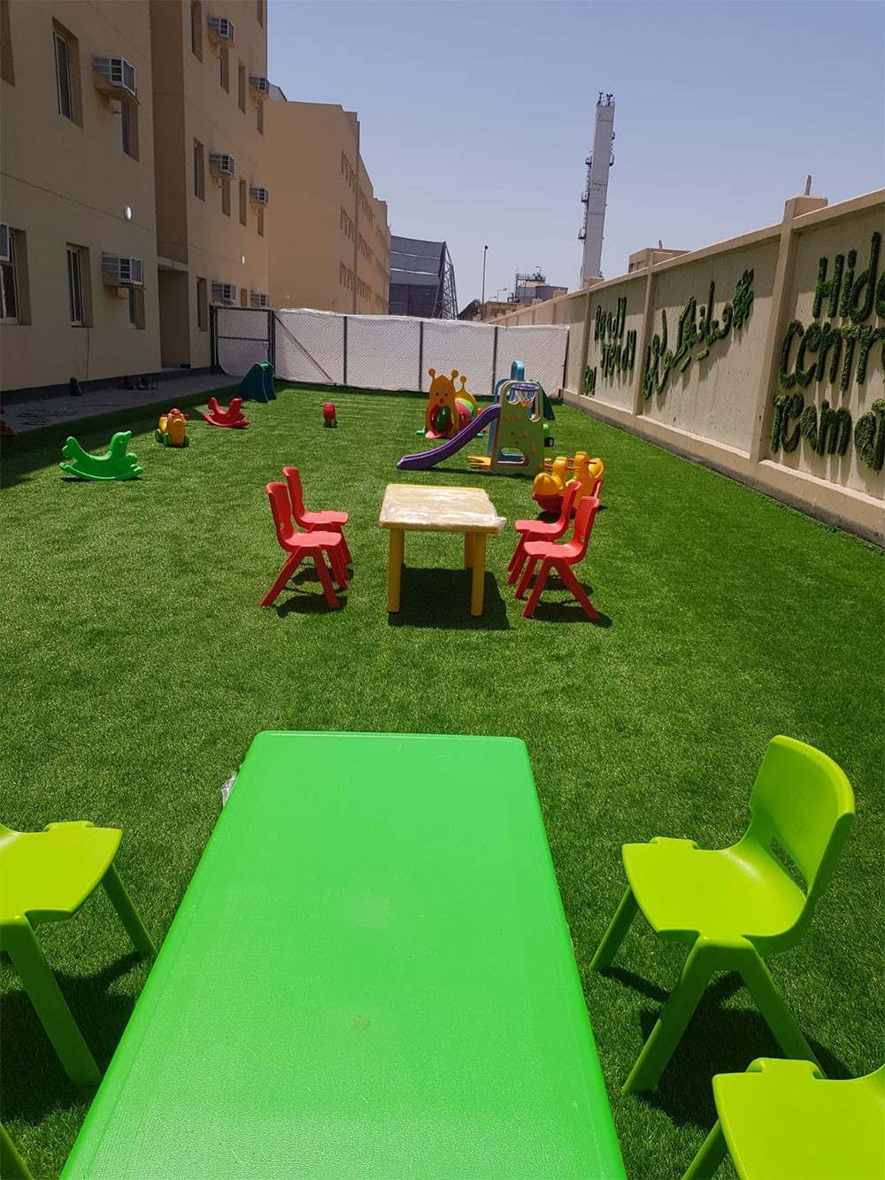 "فابريكا"البحرينية تهدي "ملعبا" على مساحة 400 مترا لمركز الحجر الصحي بالحد