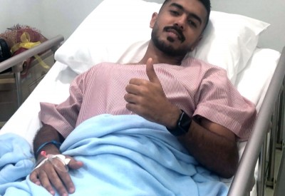 علي حسن يواصل العلاج بعد الإصابة