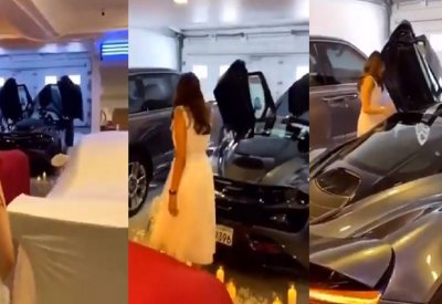 بالفيديو: زوج فوز الفهد يهديها سيارة McLcaren