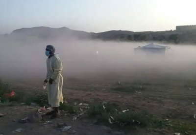 ميليشيا الحوثي تقصف مخيمات طبية لفحص كورونا