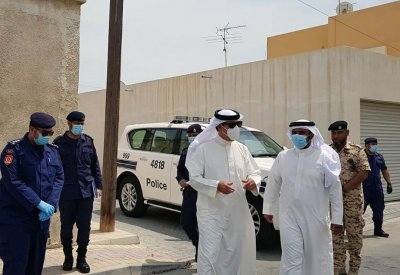 نائب محافظ الجنوبية يتفقد الأضرار التي لحقت بمبنى للعمال الوافدين اثر تعرضه لحريق 