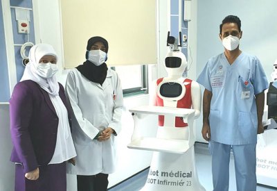  وزارة الصحة تبدأ باستخدام الربوتات الطبية في أجنحة العزل الطبي