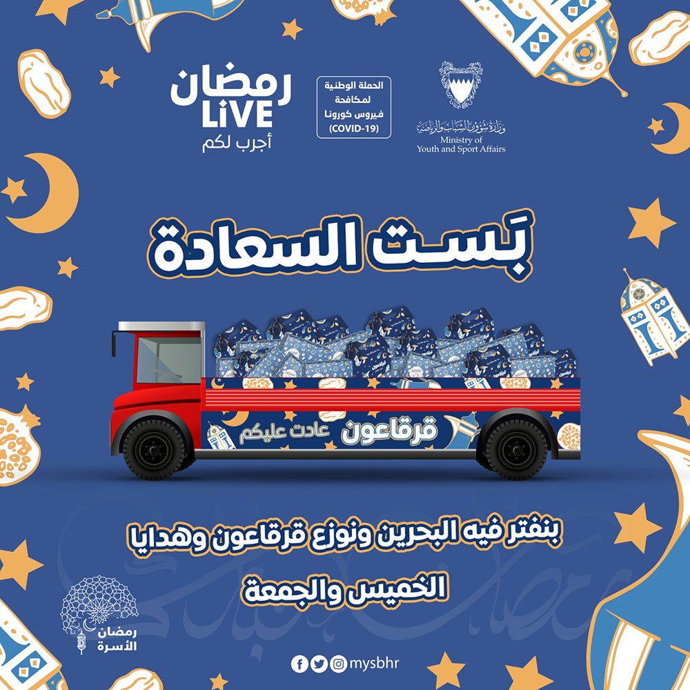 "الشباب والرياضة" تحتفل بالقرقاعون عبر "بست السعادة"