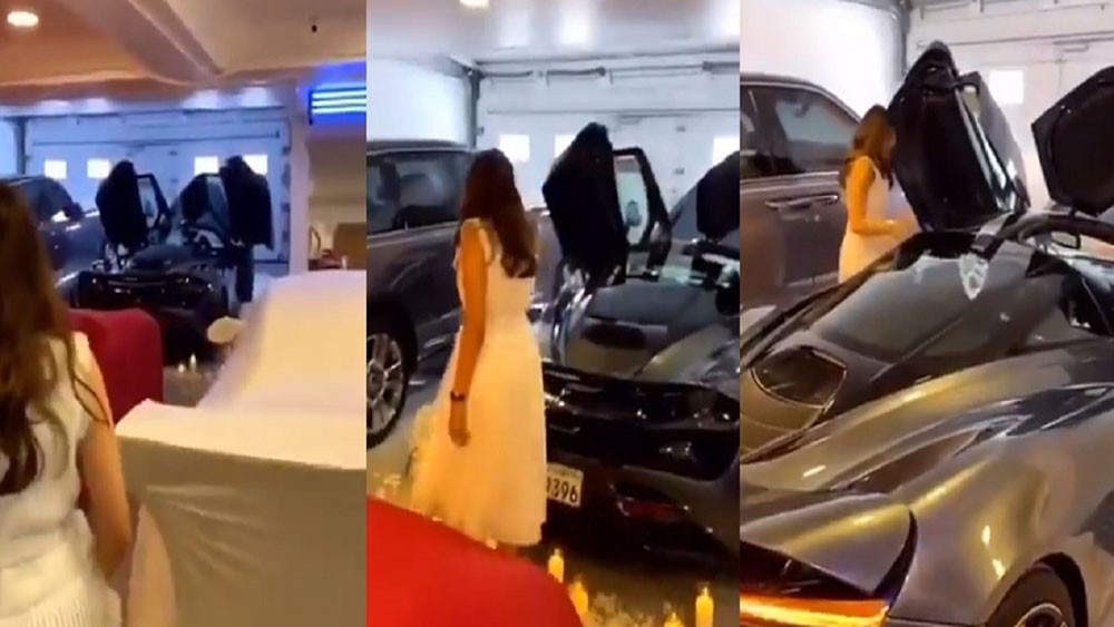 بالفيديو: زوج فوز الفهد يهديها سيارة McLcaren