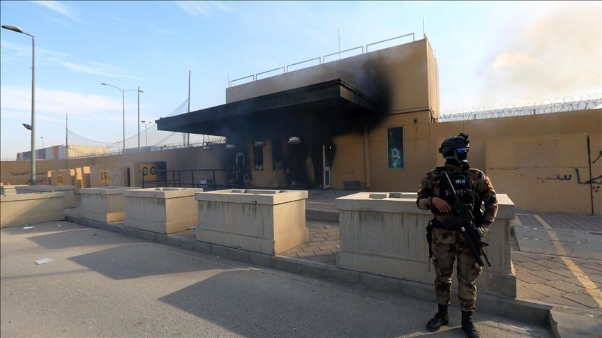 سقوط صاروخ في محيط السفارة الامريكية في بغداد