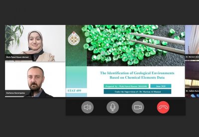 جامعة البحرين ومعهد (دانات) يناقشان بحث تخرج على منصة Teams
