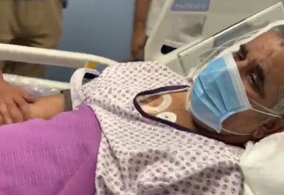 خروج المطرب باسل احمد من غرفة الإنعاش