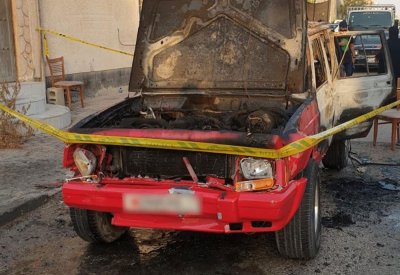 القبض على شخص تعمد  حرق سيارة صديقه