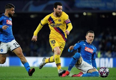 تفشي كورونا يهدد مصير مباراة برشلونة ونابولي