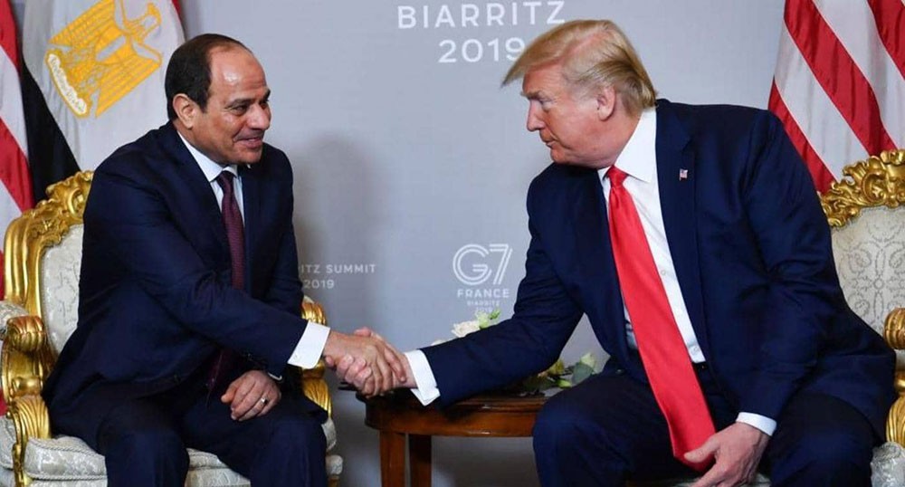 السيسي وترامب يتوافقان على وقف إطلاق النار في ليبيا
