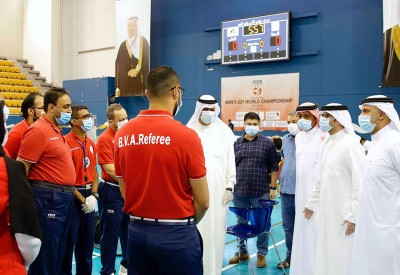 النصف يطمئن على سير الإجراءات الإحترازية بنصف نهائي كأس ولي العهد