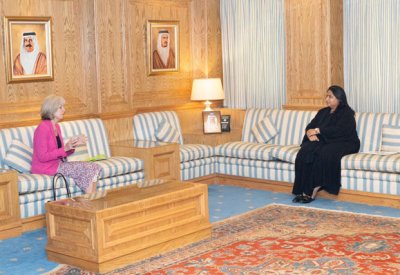 الشيخة رنا بنت عيسى تستقبل القائم بأعمال سفارة الولايات المتحدة الأمريكية لدى مملكة البحرين