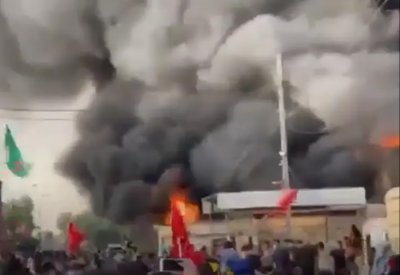 حرق مقر فضائية عراقية بثت أغاني ليلة عاشوراء
