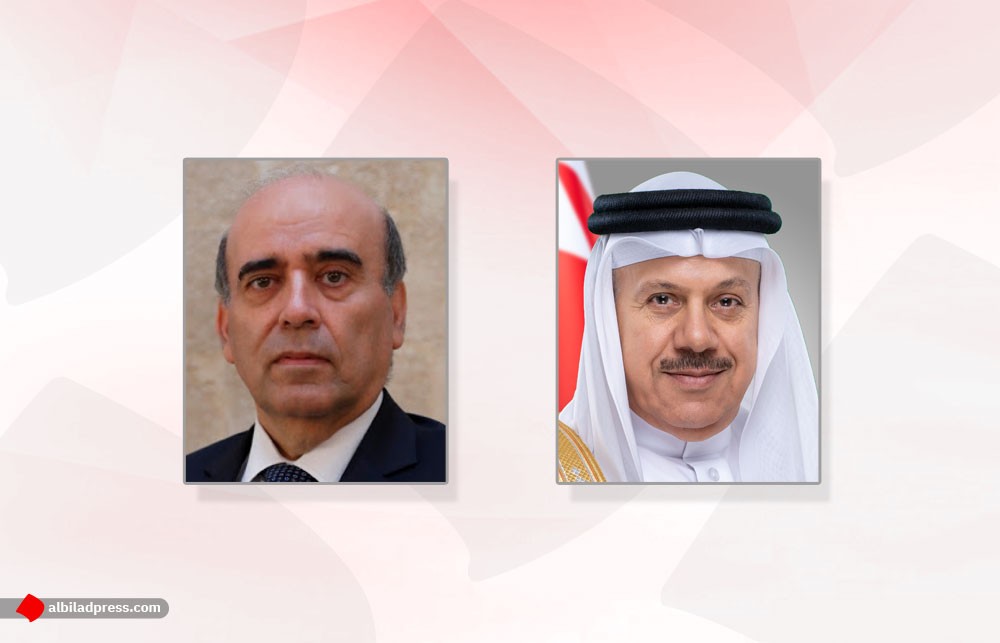 وزير الخارجية يؤكد تضامن البحرين مع لبنان 