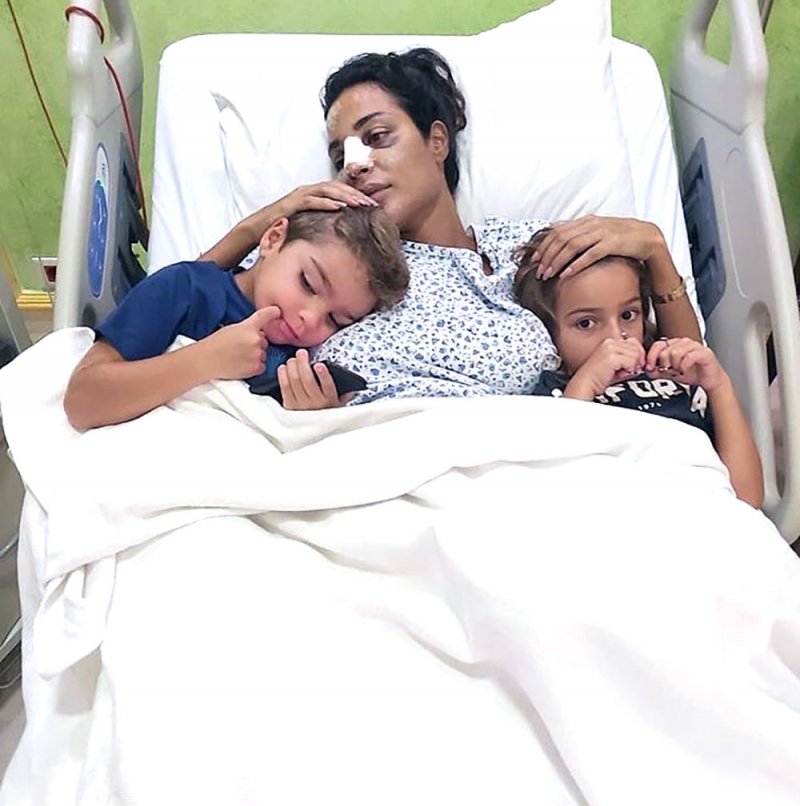 الصورة الأولى للفنانة نادين نسيب نجيم‬⁩ بعد إصابتها في بيروت