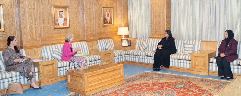 الشيخة رنا بنت عيسى تستقبل القائم بأعمال سفارة الولايات المتحدة الأمريكية لدى مملكة البحرين