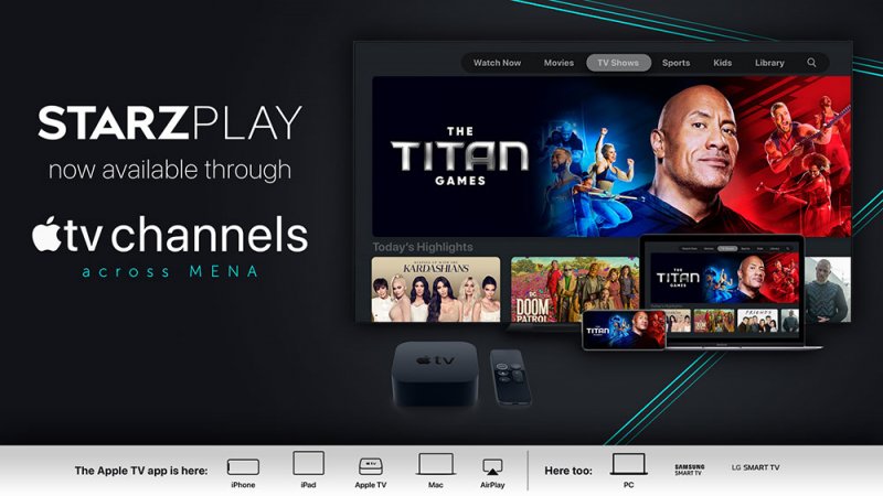 STARZPLAY تطلق خدماتها عبر Apple TV 