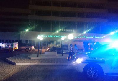 بالصور: حريق بجامعة الخليج.. وإغلاق المبنى غدا