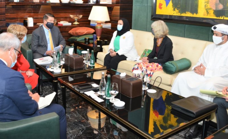 القائم بأعمال وكيل وزارة الصناعة والتجارة والسياحة تلتقي بوكيل وزارة الخارجية الامريكية للتنمية الاقتصادية
