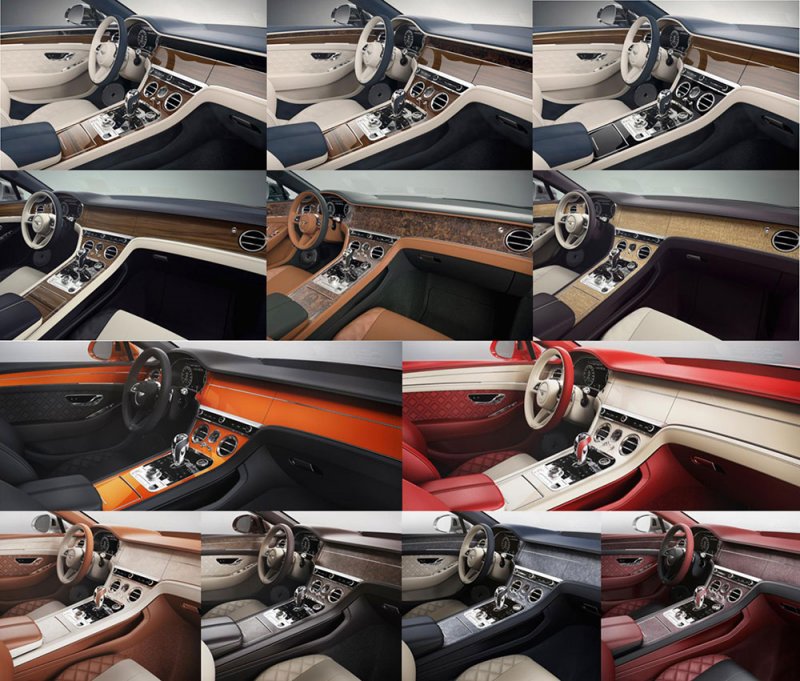 Bentley تقدّم 5,000 خيار من القشرات الخشبية 