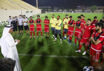 البوعينين يشهد التدريب الأخير للمنتخب الوطني