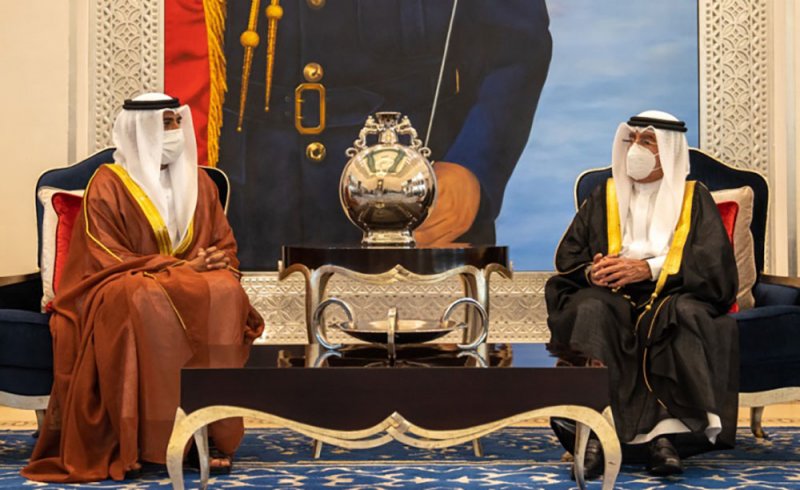 سمو الشيخ علي بن خليفة آل خليفة يستقبل الشيخ محمد بن نهيان بن مبارك آل نهيان