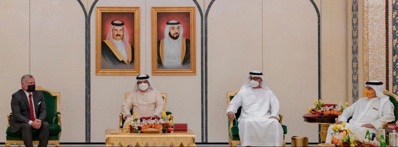 جلالة الملك المفدى وولي عهد أبوظبي وجلالة العاهل الاردني يعقدون قمة ثلاثية في أبوظبي