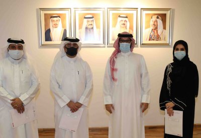 المؤيد يستقبل فريق العمل الفائزة بجائزة أفضل مشروع حكومي عربي لتمكين الشباب