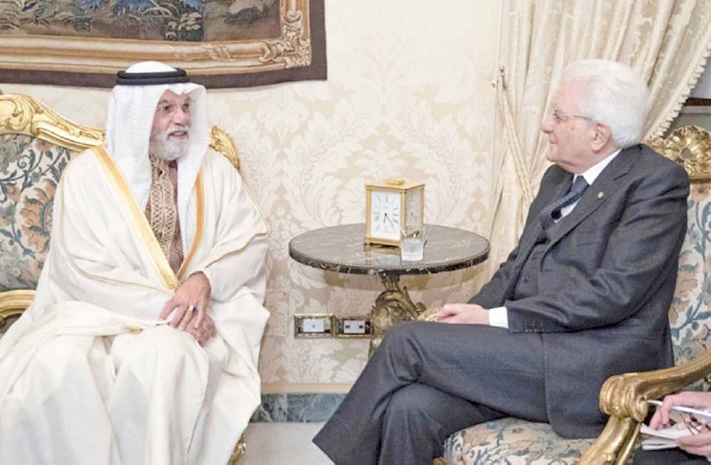 البلوشي مقدما أوراق اعتماده إلى رئيس الجمهورية الإيطالية