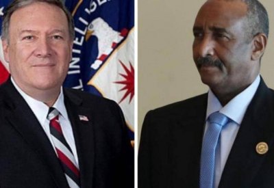 البرهان وبومبيو يبحثان ترتيبات رفع السودان من قائمة الإرهاب