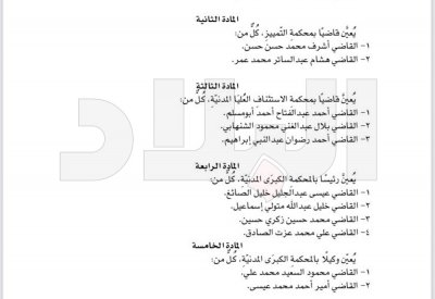 تعيينات ملكية لقضاة .. تعرف على الأسماء