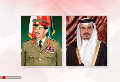 سمو ولي العهد نائب القائد الأعلى رئيس الوزراء يتلقى برقية تهنئة من القائد العام لقوة دفاع البحرين