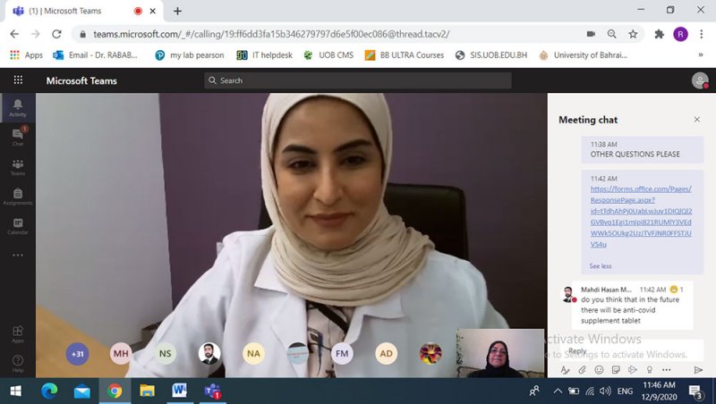 "العلوم المتكاملة" بجامعة البحرين يثقف المجتمع بأطعمة المناعة  