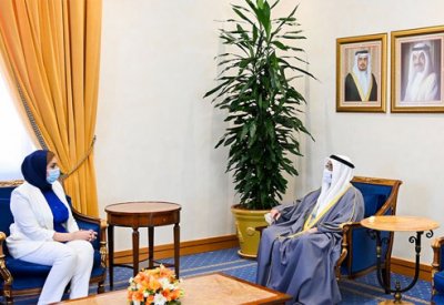 سمو الشيخ محمد بن مبارك آل خليفة يستقبل النائب زينب عبدالأمير