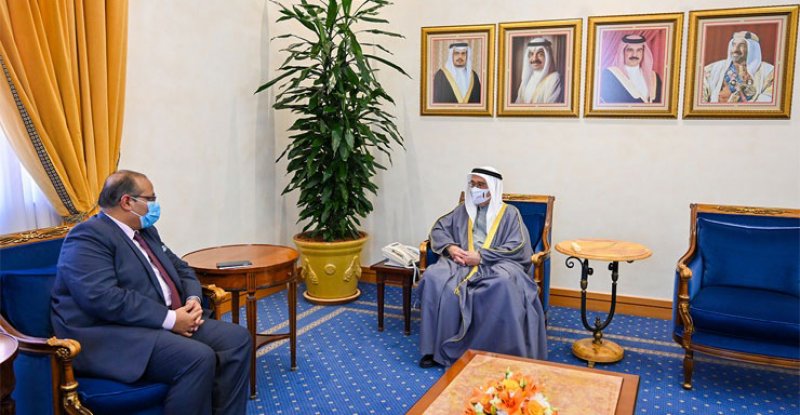 سمو الشيخ محمد بن مبارك آل خليفة يستقبل سفير جمهورية الهند لدى المملكة